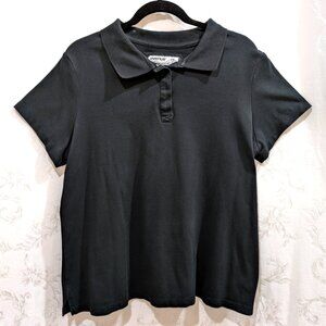 VTG Avenue Cotton Essential Polo Shirt 18 / 20 Classic Fit Black Career Office